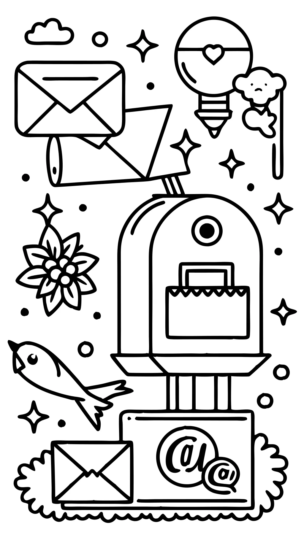 mail coloring pages